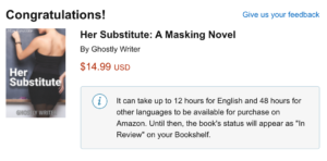 Her Substitute - publishing the paperback